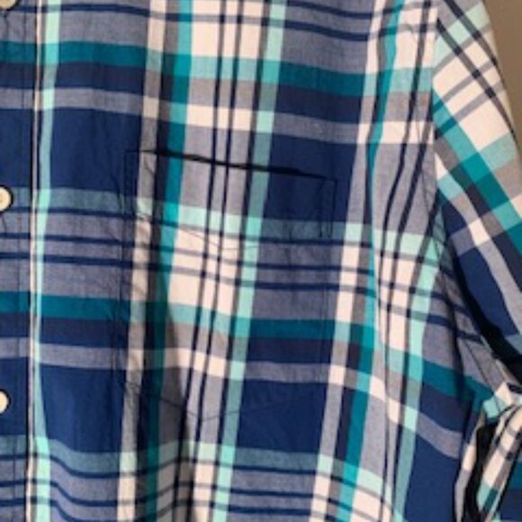 Checked Denim Blue Aeropostale Shirt Man's XL - Picture 3 of 5
